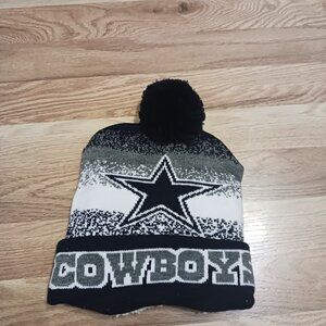 Dallas Cowboys flat logo black beanie cap hat. Custom Made